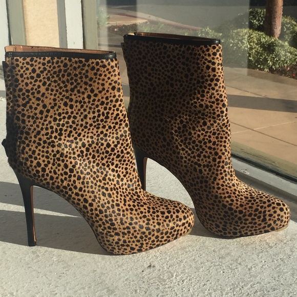 Ann Taylor Shoes - Cheetah print cowhide stiletto booties